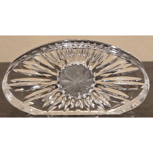 Waterford Crystal Desk Clock Starburst Pattern Works - Picture 4 of 8